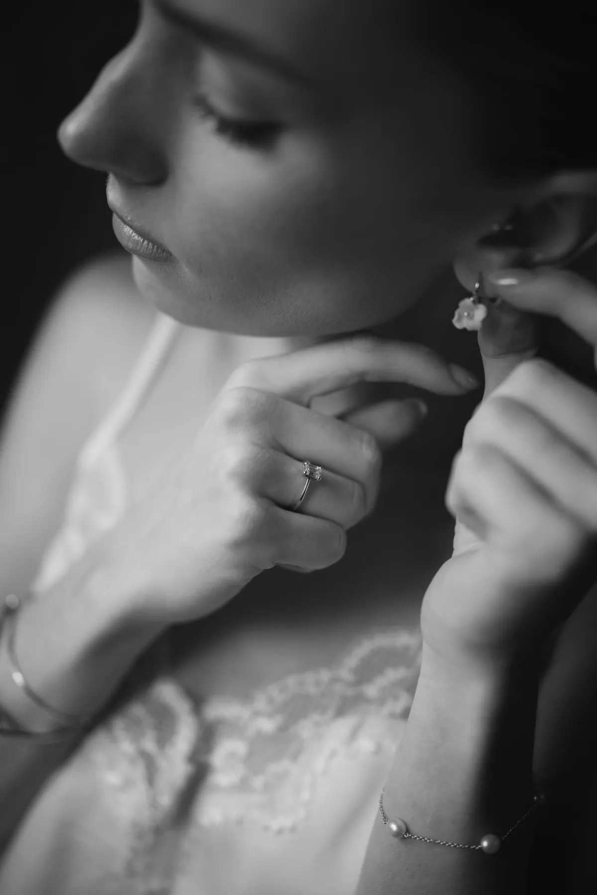 Bridal portrait in soft stone light at Liopetro wedding venue, Paphos.