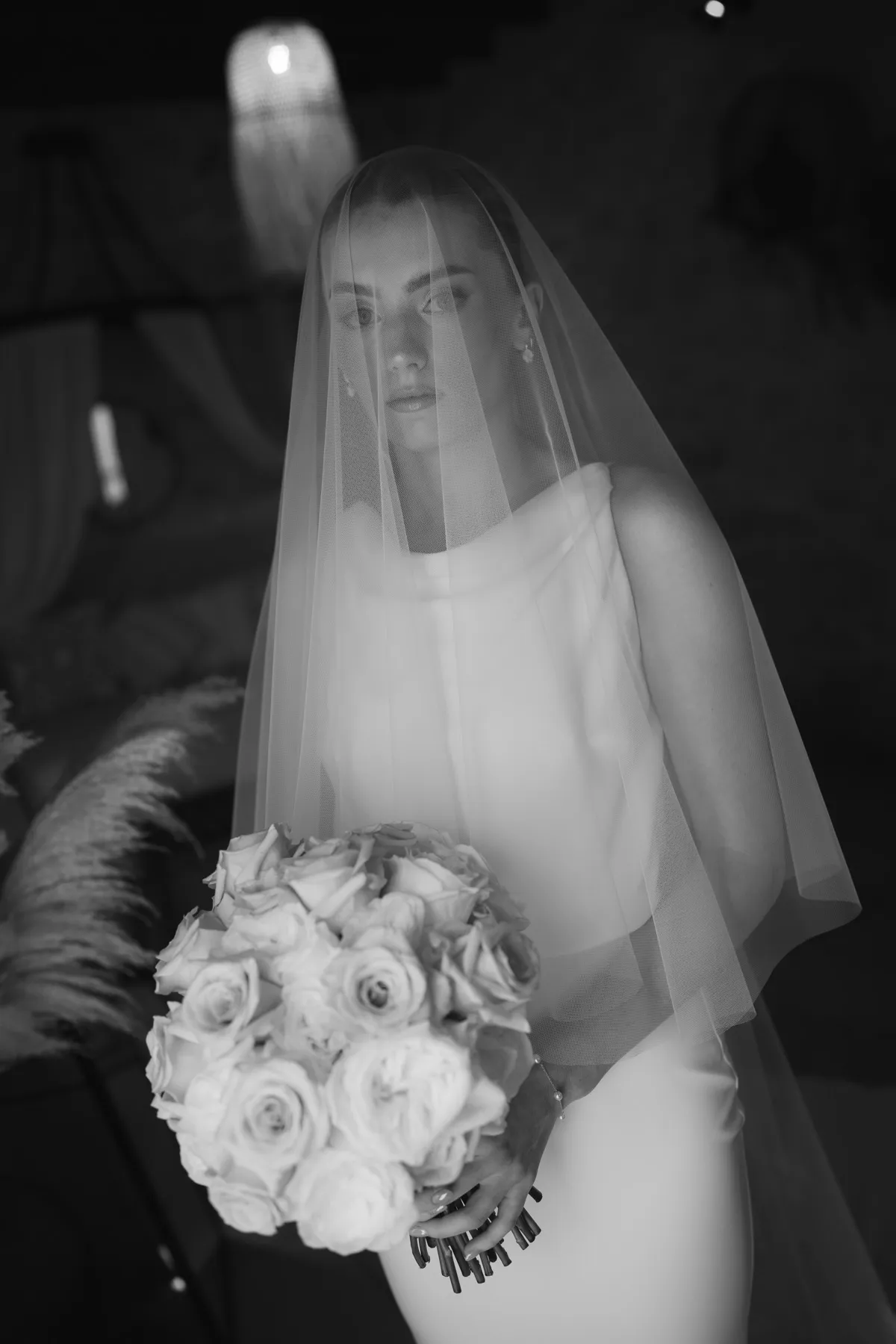 Wedding portrait inside the Liopetro stone courtyards, Paphos.