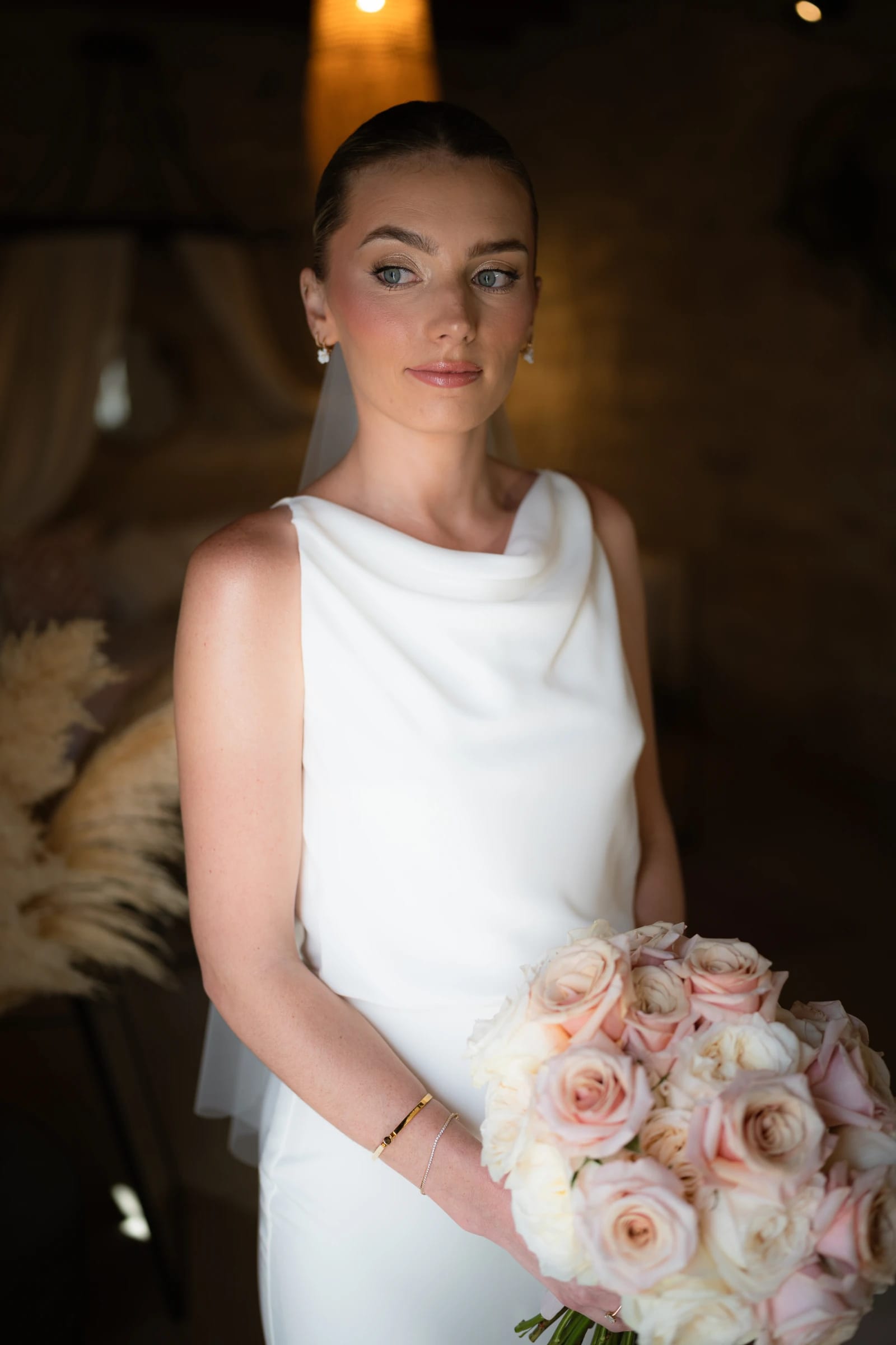Quiet bridal prep moment with bridesmaids at Liopetro wedding venue, Paphos.