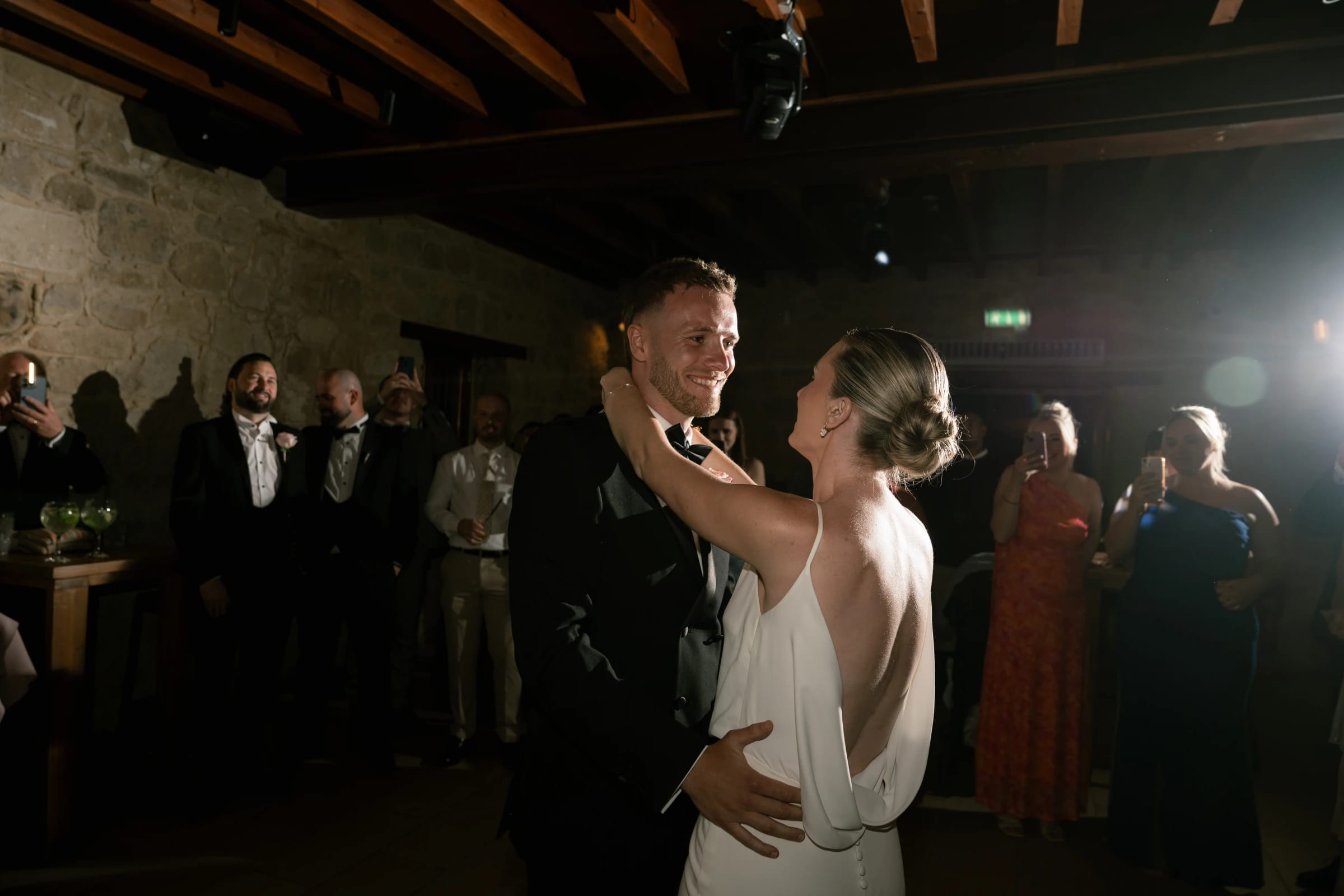 Daniel and Bailey's first dance in the stone reception barn at Liopetro, Kouklia, Paphos.