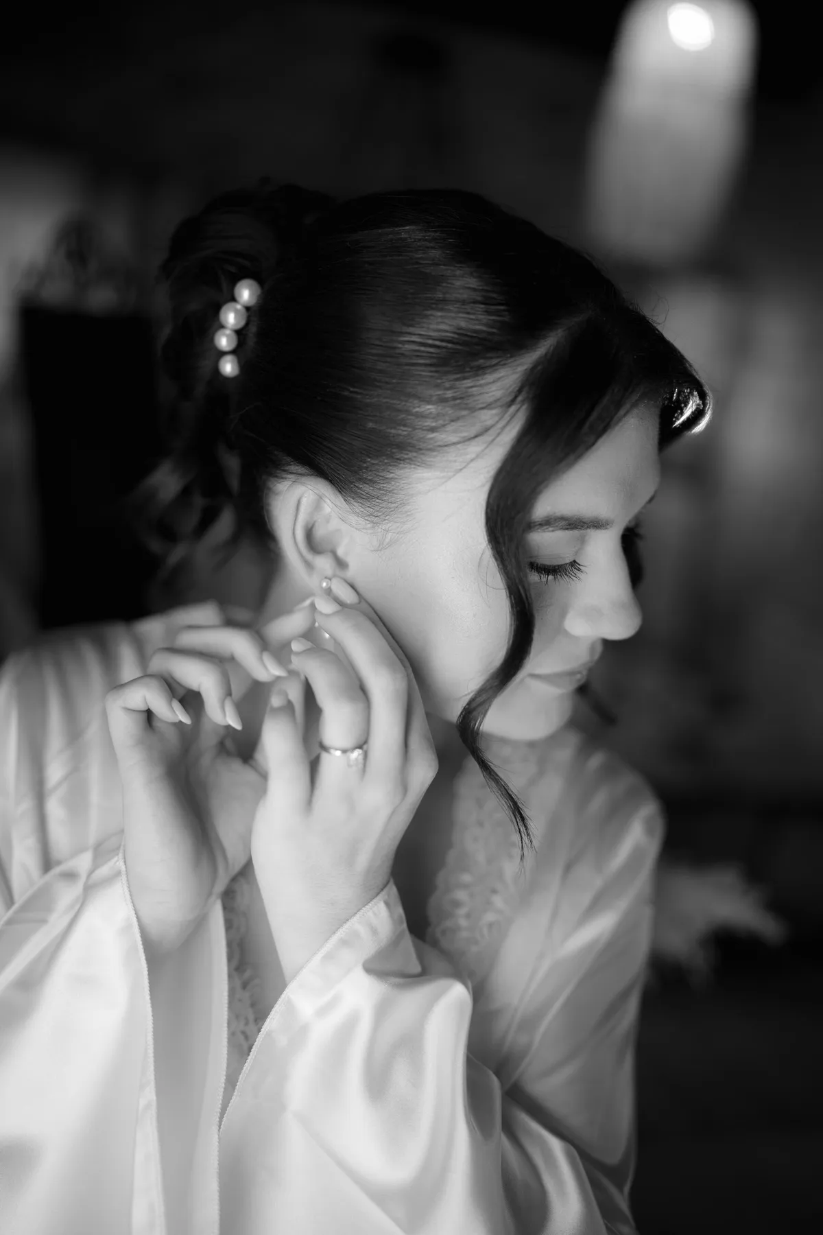 Bridal preparation portrait before the Liopetro wedding ceremony, Paphos.