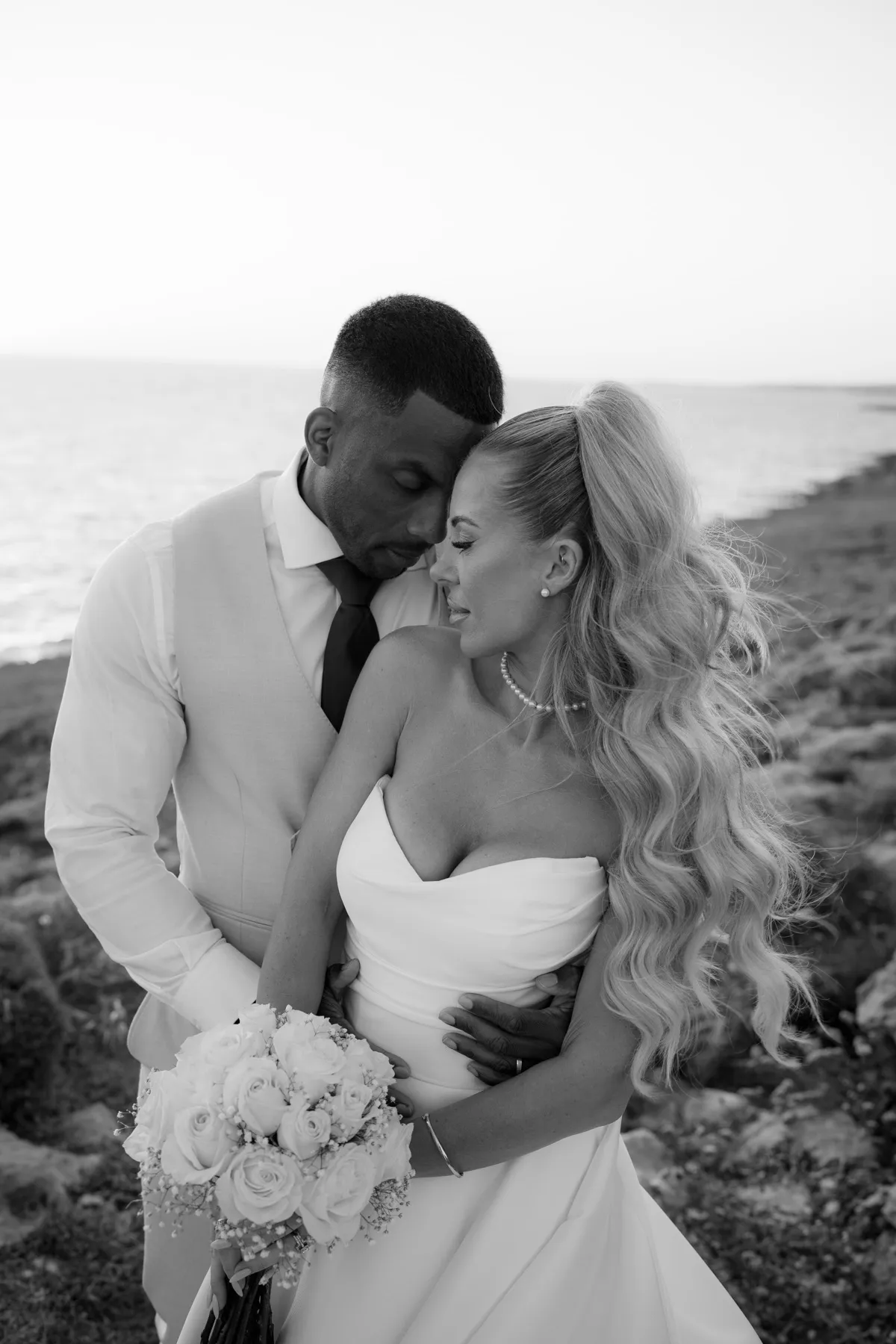 Wedding day moment at Alassos, Paphos, Cyprus.