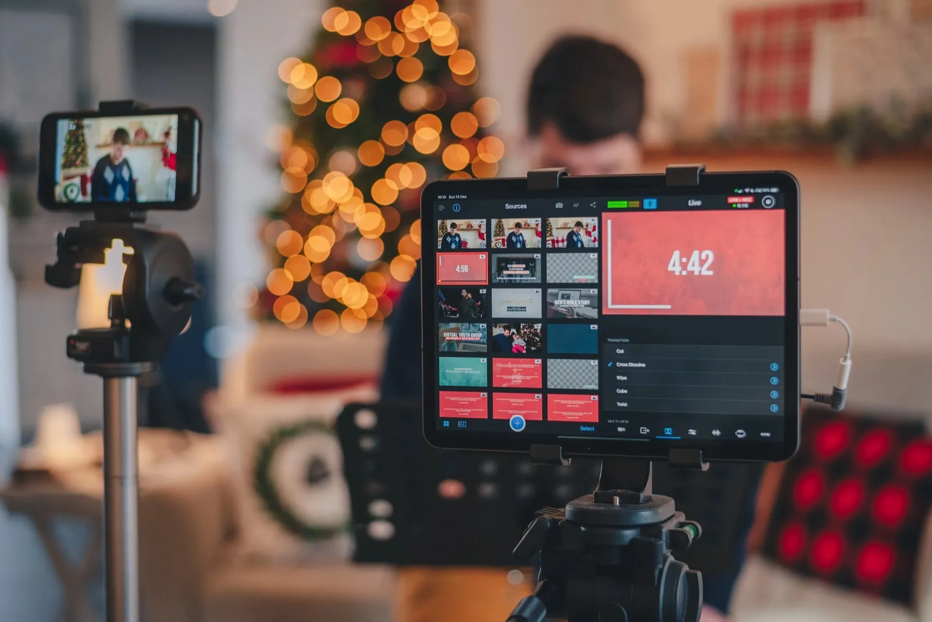 Cyprus wedding live stream — professional equipment setup